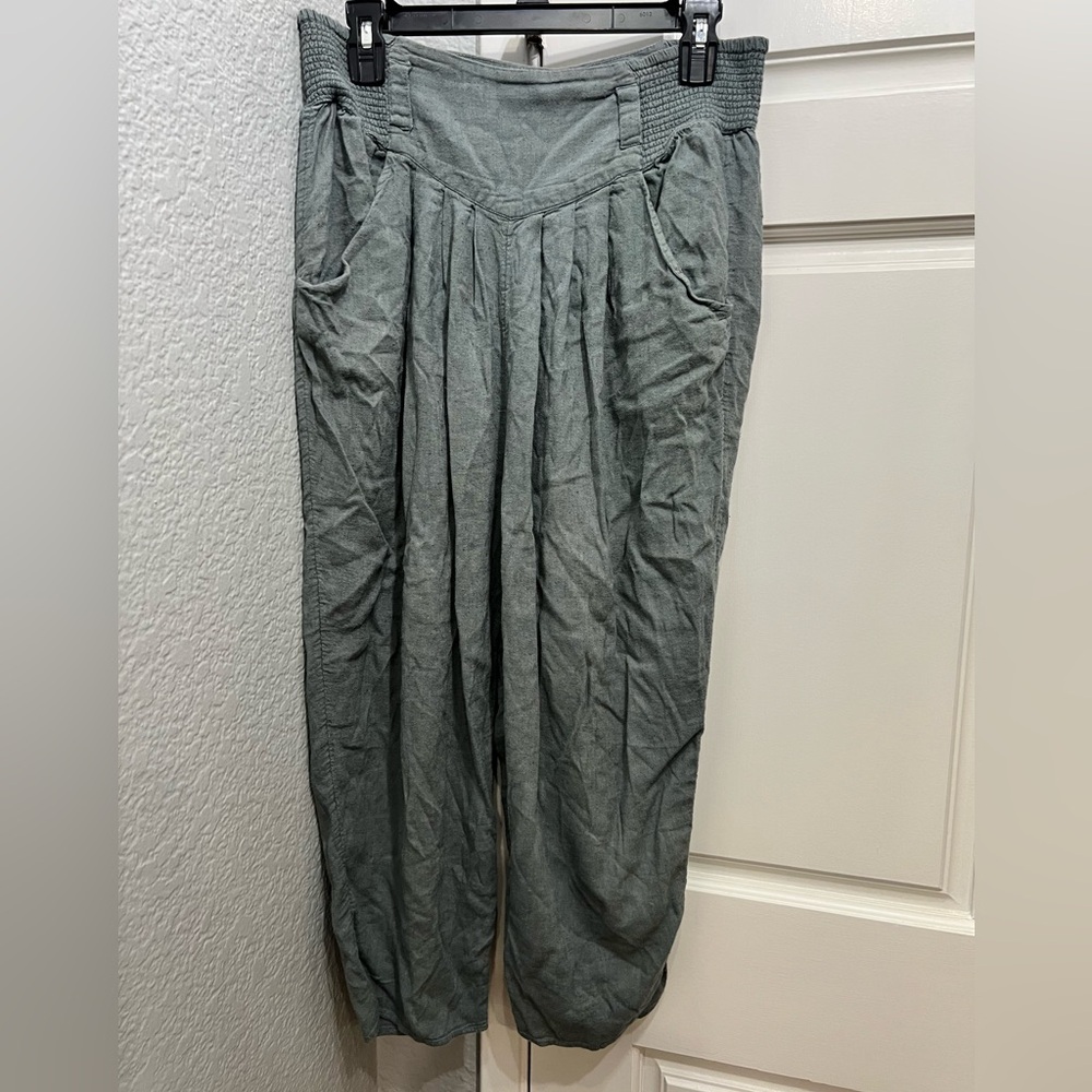 Free People textured yoke front pants